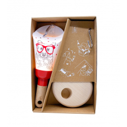 Coffret Lampe Nomade "Passe-Partout" rouge Ours à lunettes