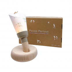 Coffret cadeau 5 en 1 lampe nomade rechargeable "Figuier Cocoeko" - Taupe