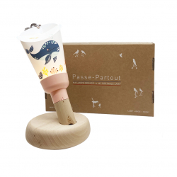 Coffret Lampe Nomade " Baleine rêveuse" - Rose Poudré