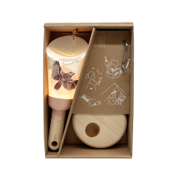 Coffret lampe nomade 5 en 1 "Chikubi" (mésange) - Collection Shizen - Manche Rose Poudré