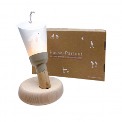 Coffret cadeau 5 en 1 lampe nomade rechargeable "Lapin étoiles - ZÜ" - Taupe