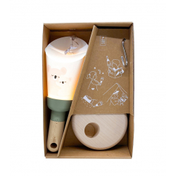Idée coffret cadeau 5 en 1 lampe baladeuse rechargeable "Baby Love Koalas - ZÜ" - Vert Sauge