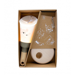 Idée coffret cadeau 5 en 1 lampe baladeuse rechargeable "Baby Love Koalas - ZÜ" - Taupe