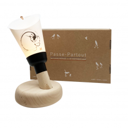 Coffret Lampe Nomade "Chat" Calligraphie par Yves Dimier