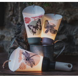 Lampes nomades Libellule, Mésange et Papillon, collection Shizen