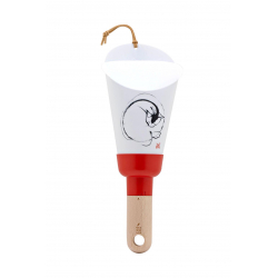 Lampe nomade calligraphie Yves Dimier, chat, rouge