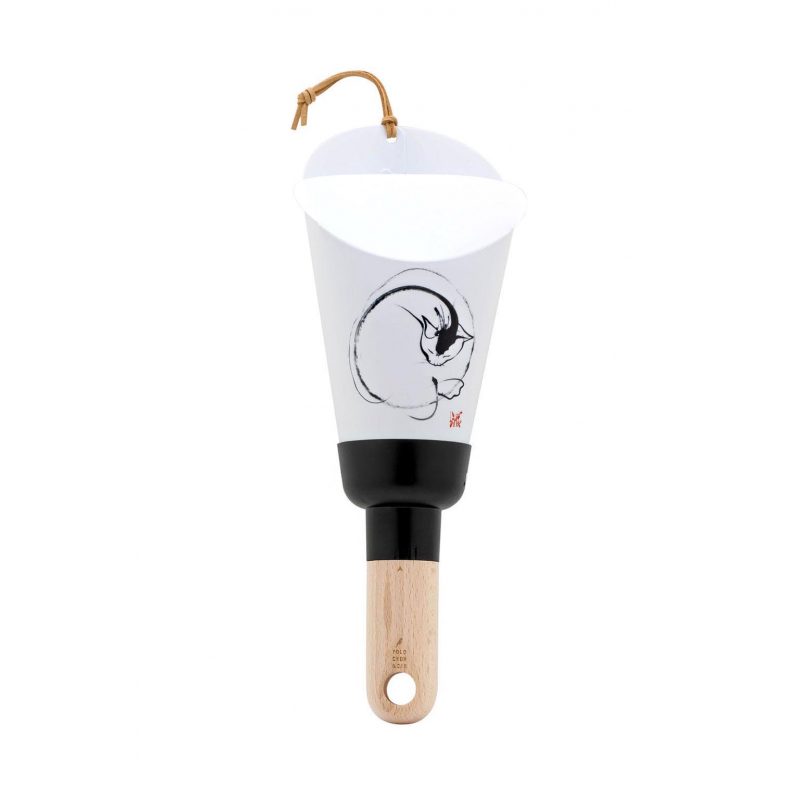 Lampe nomade calligraphie Yves Dimier, chat, noir