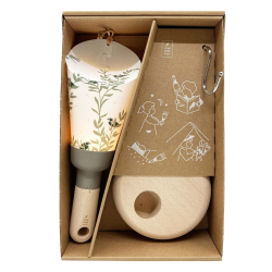 Coffret cadeau 5 en 1 lampe baladeuse rechargeable "Monceau" - Taupe