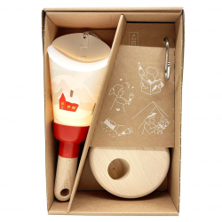 Coffret cadeau 5 en 1 lampe baladeuse rechargeable "Chalet enneigé" - Coquelicot