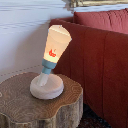 Lampe baladeuse rechargeable "Chalet enneigé"