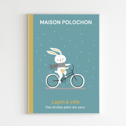 Rabbit On Bike Poster
