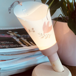 Lampe nomade rechargeable "Colombes" - Rose poudré