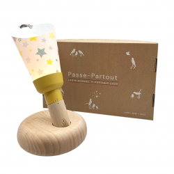 Coffret Lampe Nomade "Passe-Partout "Ciel Étoile" - Jaune miel