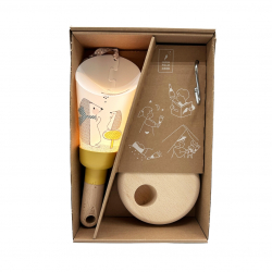 Coffret Lampe Nomade "Passe-Partout "Hérisson Family" Jaune miel