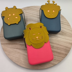 KIVALA kit de 3 masques "SAVANE" : le Lion, la Girafe et l'hippopotame