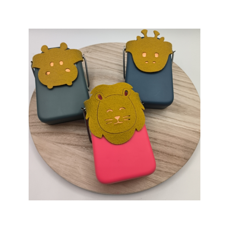 KIVALA kit de 3 masques "SAVANE" : le Lion, la Girafe et l'hippopotame