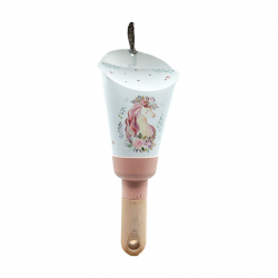 Coffret cadeau 5 en 1 lampe nomade rechargeable "Licorne" -  rose poudrée