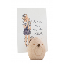 Petit Piaf porte photo en bois de hêtre