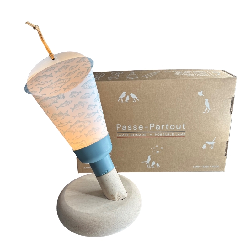 Coffret Lampe Nomade "Passe-Partout", OrphieBleu Glacier