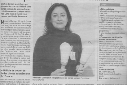 They talk about us! "An innovative nomadic lamp created by a mother"